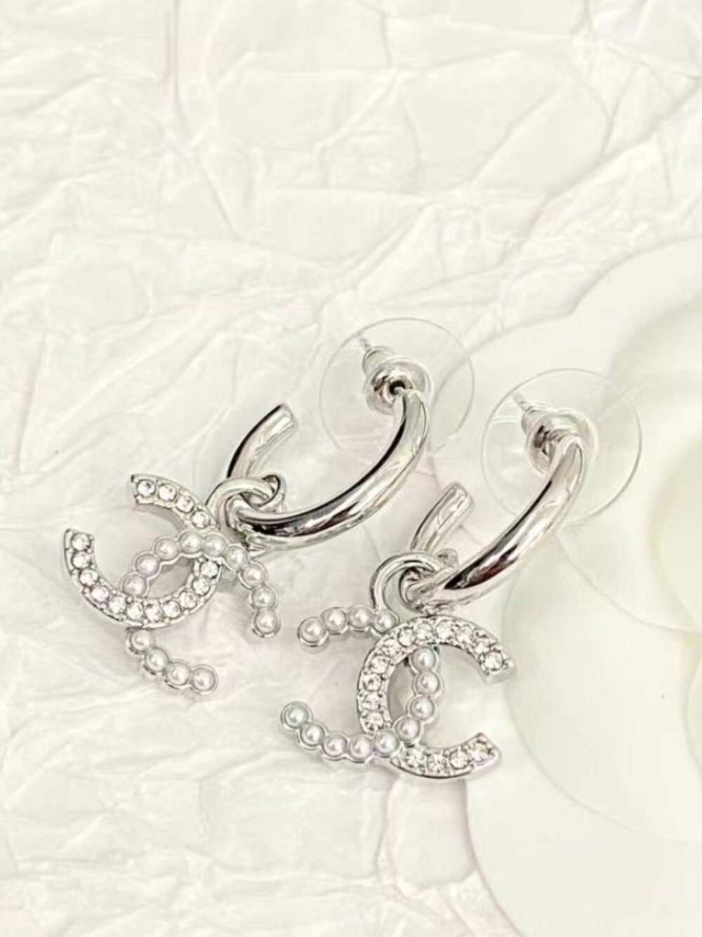 Chanel CC Stud Earrings
